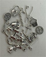 LOT OF 15  SILVER CHARMS