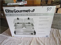 NIB 5 QT. STAINLESS STEEL BUFFET SERVER ELITE