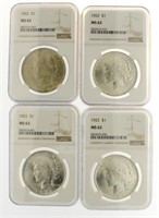 1922 MS62 Peace Silver Dollar