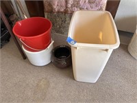 GARBAGE CAN AND BUCKETS