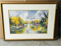 "Prince's Island Lagoon" signed water color
