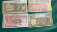 Assorted paper money