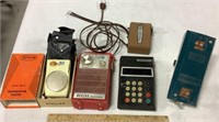 Radios, calculator, tv amplifier