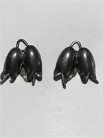 Antique Sterling Silver Clipon Earrings