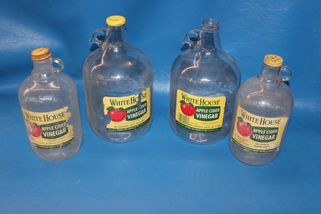 Lot of 4 Whitehouse Gallon and 1/2 Gallon