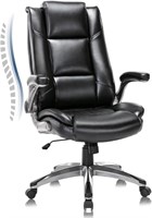 COLAMY Leather Executive Office Chair- Black