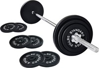 35 lbs Cast Iron Set + Barbell  Style #1