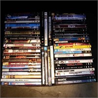 58 DVD movies, some included are Blackhawk down,