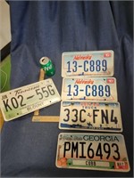 Lot of Various State License Plates NE, TX