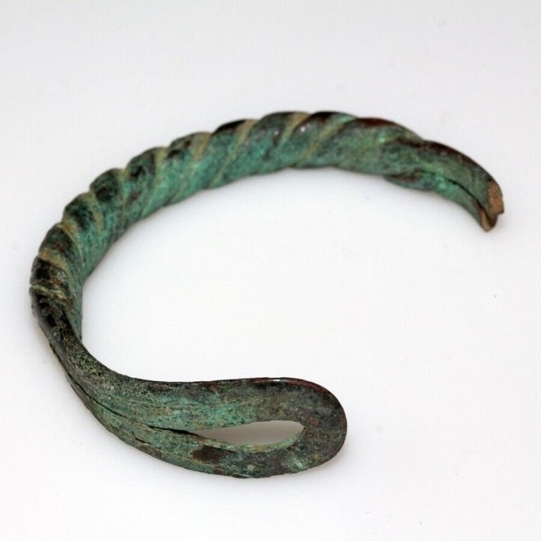 Ancient Scandinavian Viking Bronze billon twisted