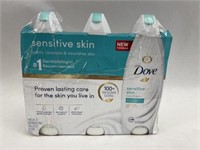 3 Pk Dove Sensitive Skin Body Wash