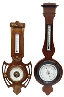 (2) FRENCH MAHOGANY BAROMETERS