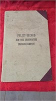 POLICY RECORD BOOK THAT WAS TURNED INTO A SCRAP