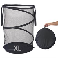 Mesh Popup Laundry Hamper 115L Foldable Laundry