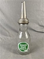 Quaker State Motor Oil Bottle with Spout Patd.