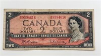 1954 Bank of Canada Two Dollar Bill