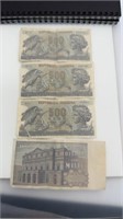 Italy Currency 4 500 Lire Paper Money
