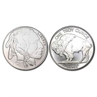 1 oz Silver Buffalo Design Round