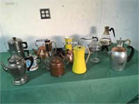 Lot of Teapots and Coffee Pots
