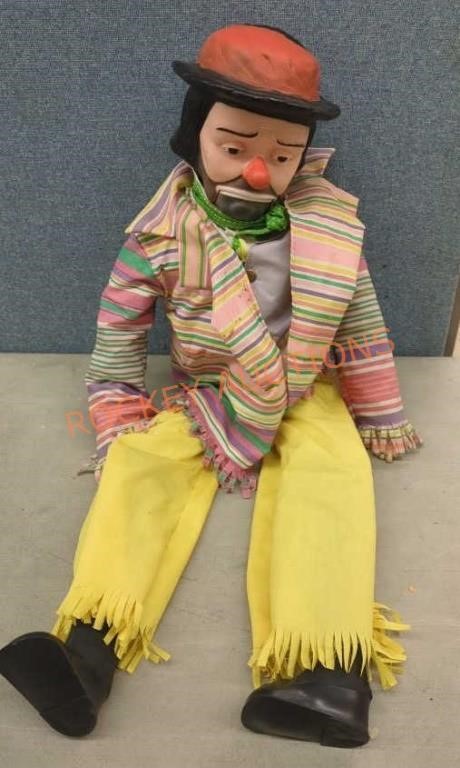 Vintage Emmett Kelly 30" Ventriloquist Dummy Doll