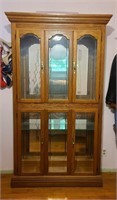 2 Shelf Wooden & Glass Curio Cabinet