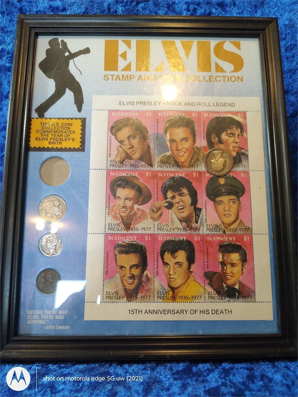 Elvis stamp / coin collection 15TH ANNIVERSY