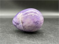 2.5" purple stone egg