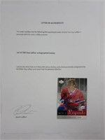 Carte de hockey Guy Lafleur autographiée