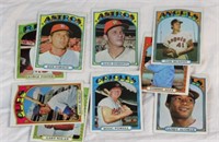 (9) ASSORTED 1972 TOPPS FOOTBALL CARDS