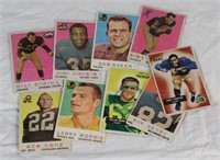 (9) ASSORTED FOOTBALL CARDS 1959 & 1955