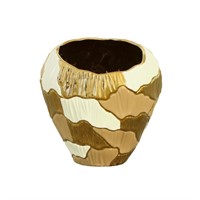 Contoured Gold Medium Vase