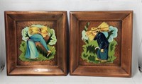 Copper Decorative Plates A. Gilles Signed (2x) Lot