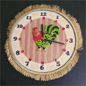HOUSEWARE COORDINATES ROOSTER 10" WALL CLOCK