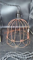 vintage style Wire basket pendant light