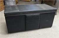 Black Vinyl Covered Storage Trunk