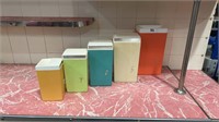SET OF NALLY VINTAGE KITCHEN CANISTERS