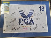 11 - SIGNED PGA CHAMPIONSHIP FLAG FRAMED 18X24