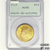 1915 $10 Gold Eagle PCGS AU58