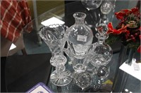 Glass vases decanters etc.