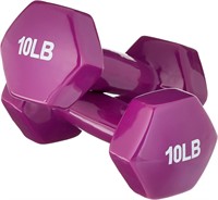 Amazon Basics Vinyl Hex Dumbbell 10 Pounds