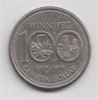 1974 Canada $1 Doubled Die VCR-4