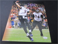 Joe Flacco signed 11x14 photo JSA COA