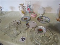 16 PIECES GLASSWARE- MILK GLASS CANDY DISH LIF IS