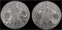 (2) 2005 AMERICAN SILVER EAGLES