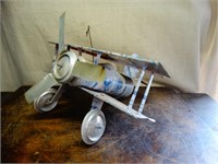 Budweiser Can Tin Bi-Wing Model Airplane