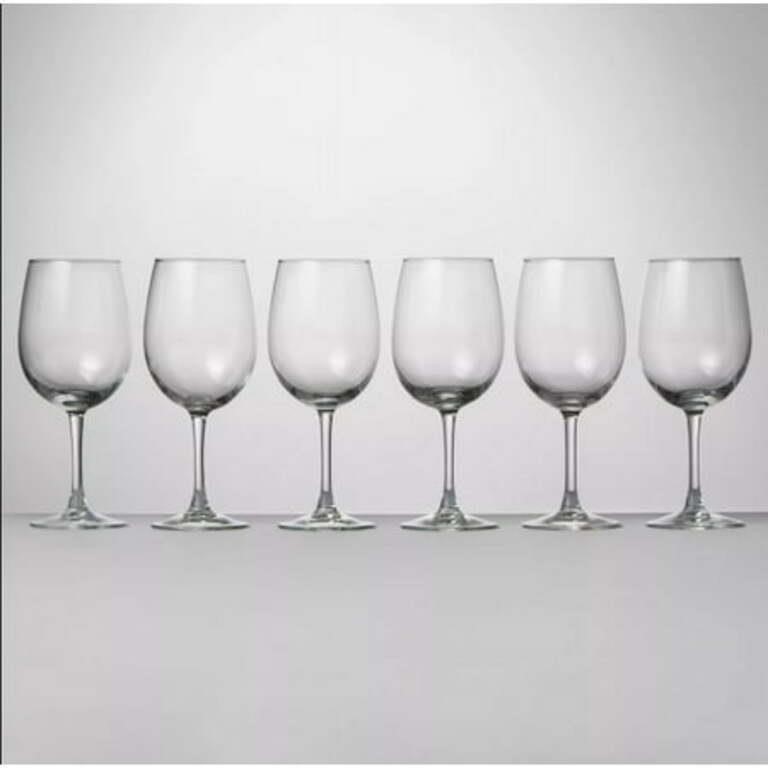 12oz 6pk Glass Alto Wine Glasses - Threshold