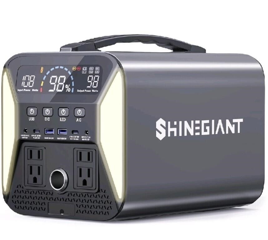 Like New SHINEGIANT Portable Power Station 300W, 6