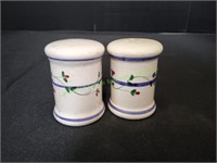 Vintage Ceramic White/Floral Salt & Pepper Set