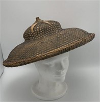 14" bamboo paddy farmer hat
