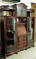 China cabinet mirrors, shelves, blind & glass door